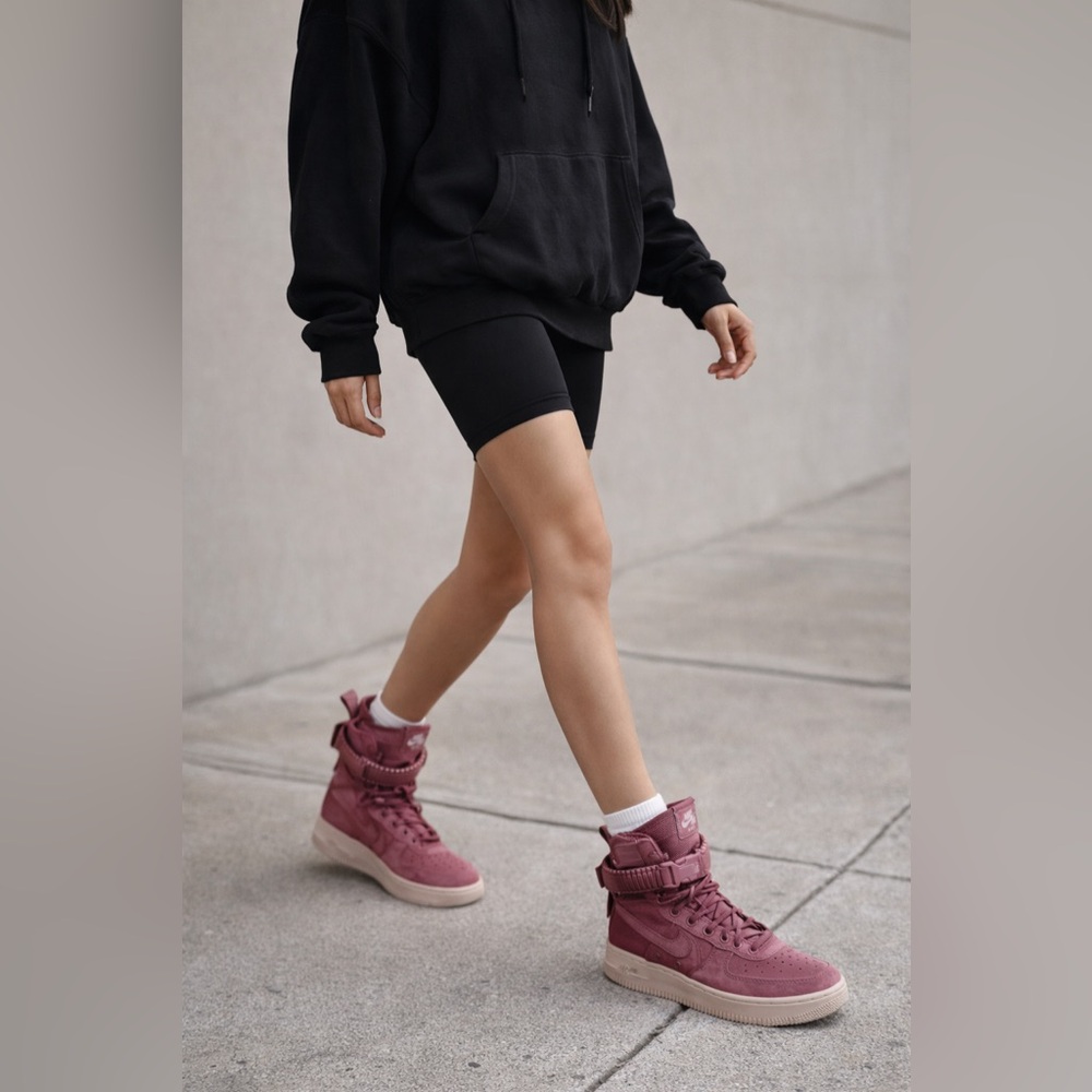 Nike SF Air Force 1 High Dusty Rose Pink Suede Sneakers Women’s 7.5 Tactical AF1 - Picture 2 of 10